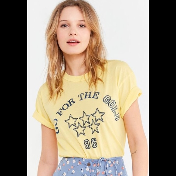 Urban Outfitters Tops - urban outfitters go for the gold tee